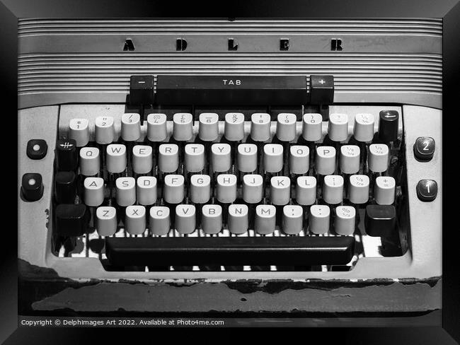 Typewriter Framed Print by Delphimages Art