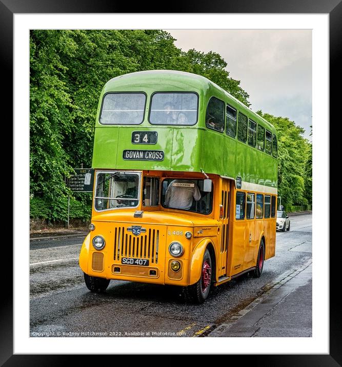 1960's Leyland Double Decker Bus Framed Mounted Print by Rodney Hutchinson