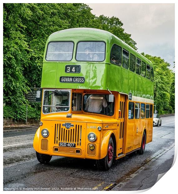 1960's Leyland Double Decker Bus Print by Rodney Hutchinson