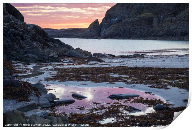 Kilvickeon Beach Sunset Print by Heidi Stewart