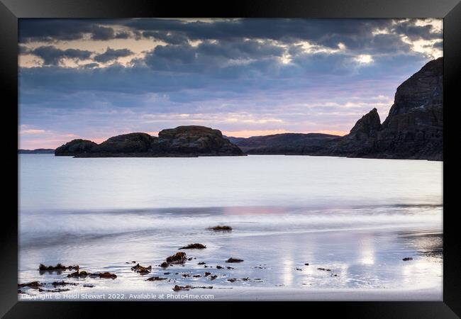 Views From Kilvickeon Beach, Mull Framed Print by Heidi Stewart