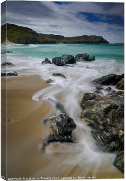 Outer Hebrides Beach  Canvas Print by Scotland's Scenery