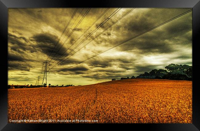 Fields of power Framed Print by Nathan Wright