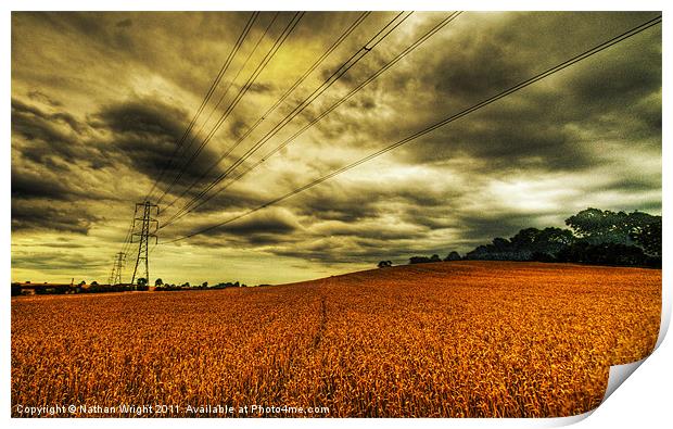 Fields of power Print by Nathan Wright