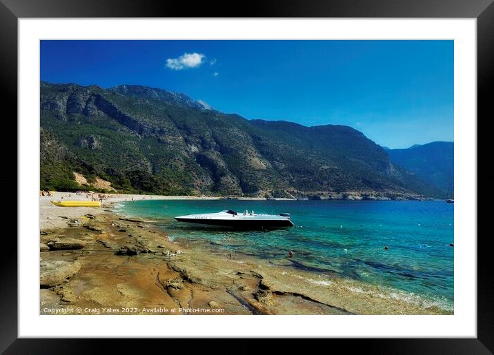 Oludeniz Beach Dalaman Turkey. Framed Mounted Print by Craig Yates