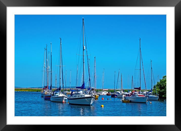 Masts lined up Framed Mounted Print by Joyce Storey