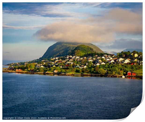 Mountain | Alesund | Norway Print by Adam Cooke