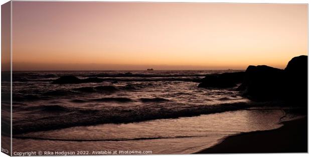 Sunset at Noordhoek, Cape Town, South Africa  Canvas Print by Rika Hodgson