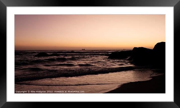 Sunset at Noordhoek, Cape Town, South Africa  Framed Mounted Print by Rika Hodgson