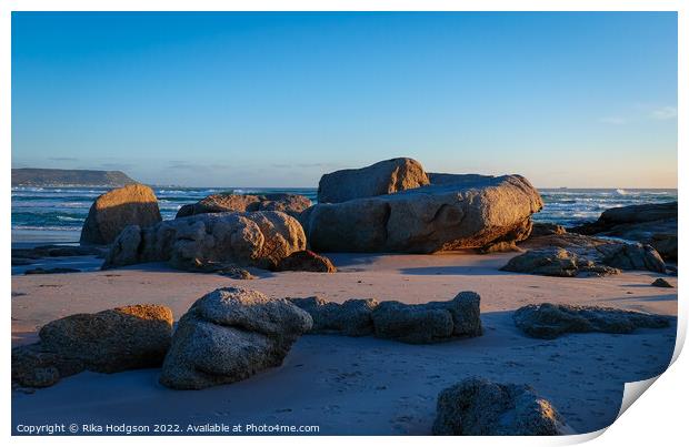 Rocks on Noordhoek beach, Cape Town  Print by Rika Hodgson