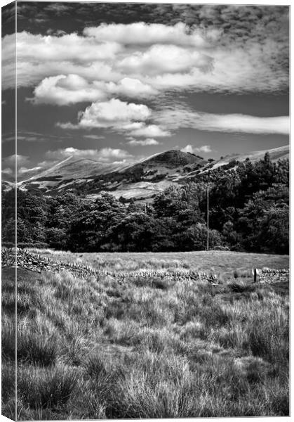 Lose Hill and Back Tor  Canvas Print by Darren Galpin
