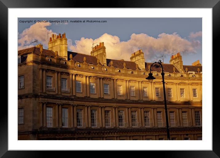 Golden hour at the Kings Circus Bath  Framed Mounted Print by Duncan Savidge