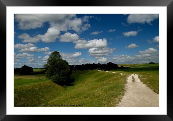 The path round Avebury stone circle Framed Mounted Print by Peter Wiseman
