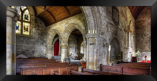 Inside Culross Abbey Church Framed Print by Tom Gomez