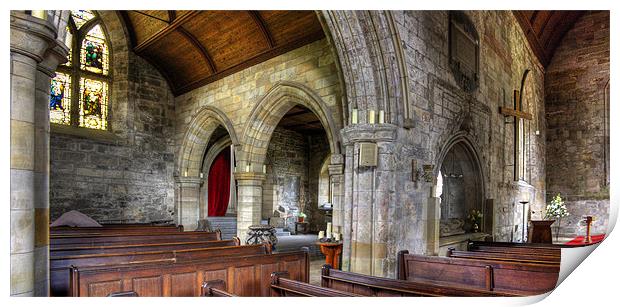 Inside Culross Abbey Church Print by Tom Gomez