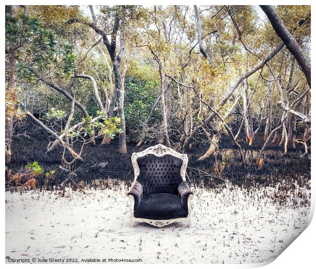 Abandoned Throne - still holding Court Print by Julie Gresty
