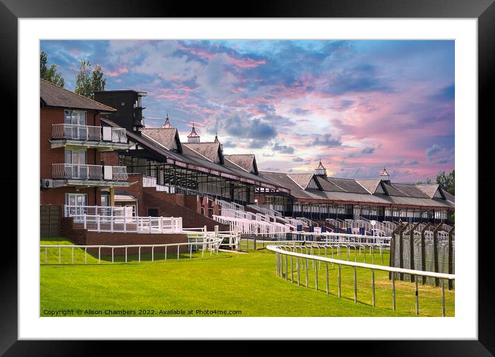 Pontefract Racecourse  Framed Mounted Print by Alison Chambers