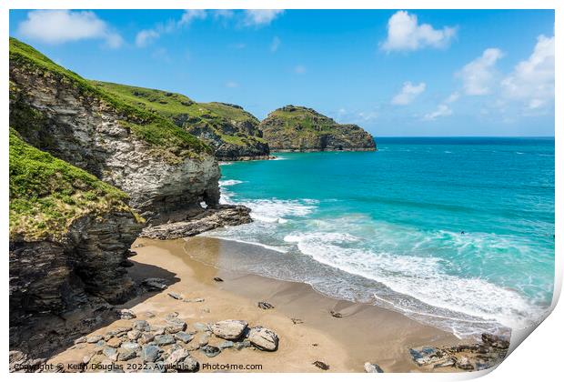 Benoath Cove, Cornwall Print by Keith Douglas