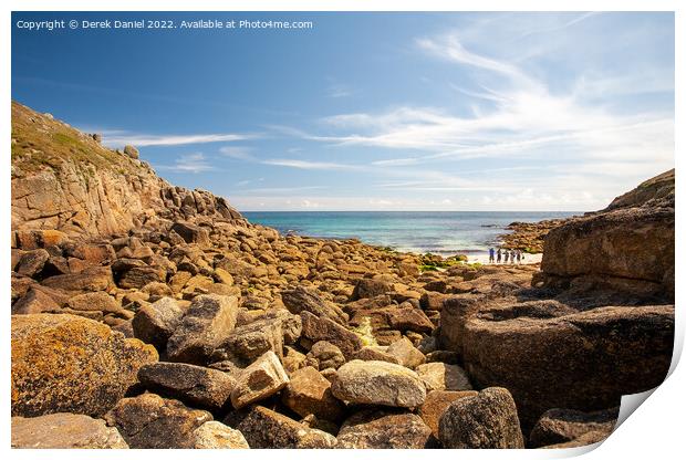 Porthgwarra, Cornwall  Print by Derek Daniel