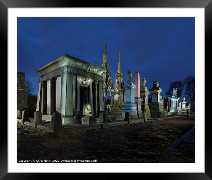 Wool Barons tombs at Undercliffe Cemetery. Framed Mounted Print by Chris North
