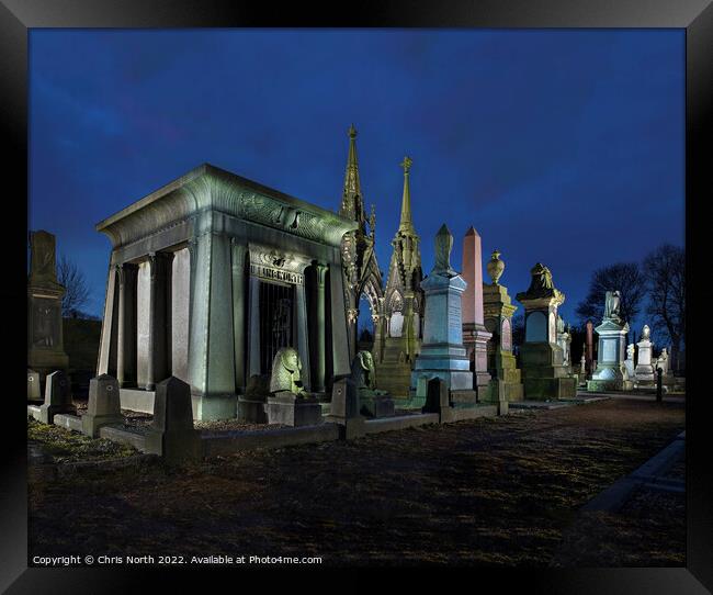 Wool Barons tombs at Undercliffe Cemetery. Framed Print by Chris North