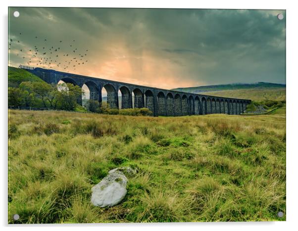 Ribblehead viaduct 2 Acrylic by David Martin