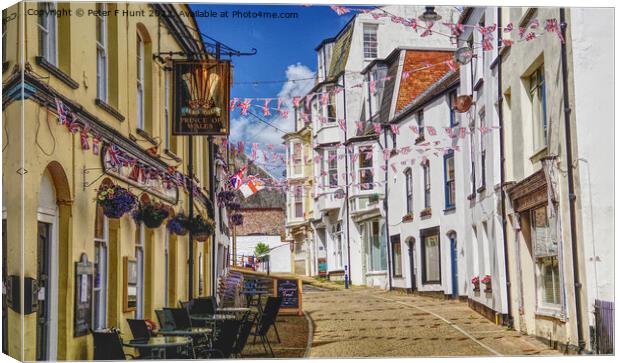 The Oldest Street In Ilfracombe Canvas Print by Peter F Hunt