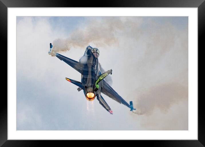 Belgian F-16 Fighting Falcon Framed Mounted Print by J Biggadike