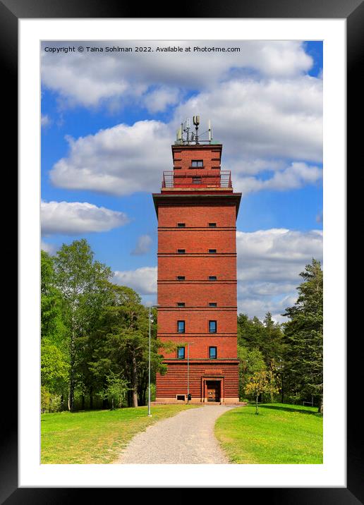 Ekenäs Old Water Tower, Finland Framed Mounted Print by Taina Sohlman