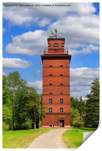 Ekenäs Old Water Tower, Finland Print by Taina Sohlman