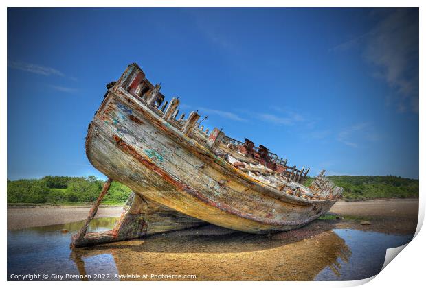 Dulas shipwreck  Print by Guy Brennan