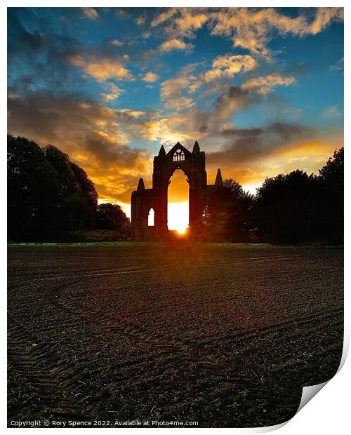 Sunset over the Priory  Print by Rory Spence