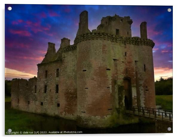 Caerlaverock Castle   Acrylic by dale rys (LP)