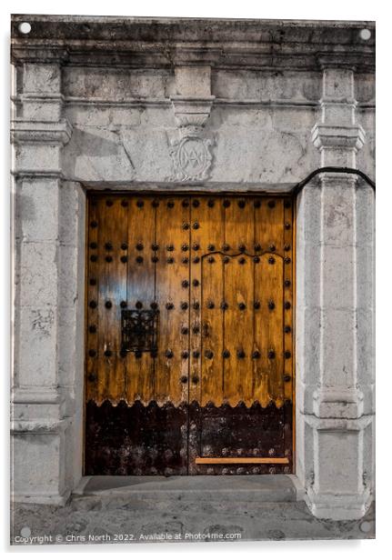 Antique Spanish door. Acrylic by Chris North