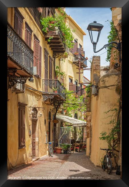 Crete, Greece. Old town of Chania Framed Print by Delphimages Art
