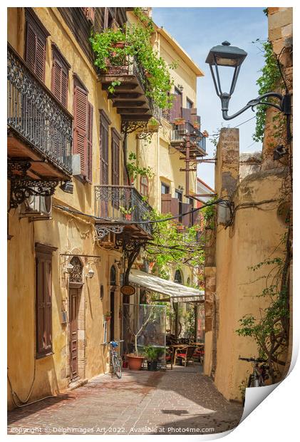 Crete, Greece. Old town of Chania Print by Delphimages Art