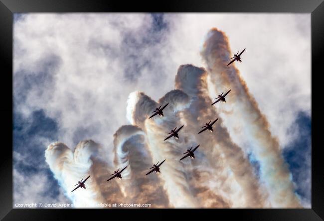 Red Arrows - Smoke On! Framed Print by David Aspinall