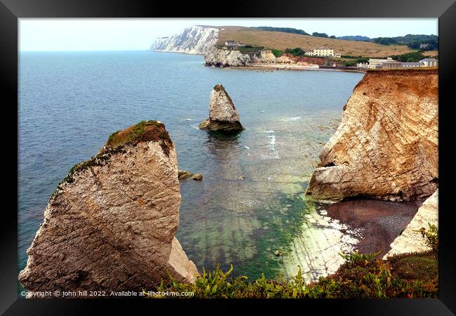 Freshwater Bay, Isle of Wight. Framed Print by john hill