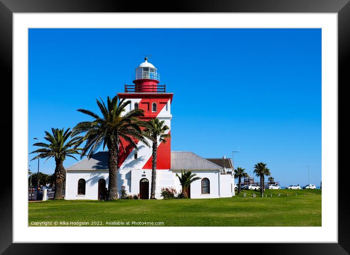 Green Point Lighthouse, Cape Town, South Africa Framed Mounted Print by Rika Hodgson