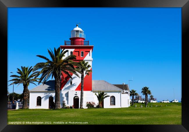 Green Point Lighthouse, Cape Town, South Africa Framed Print by Rika Hodgson