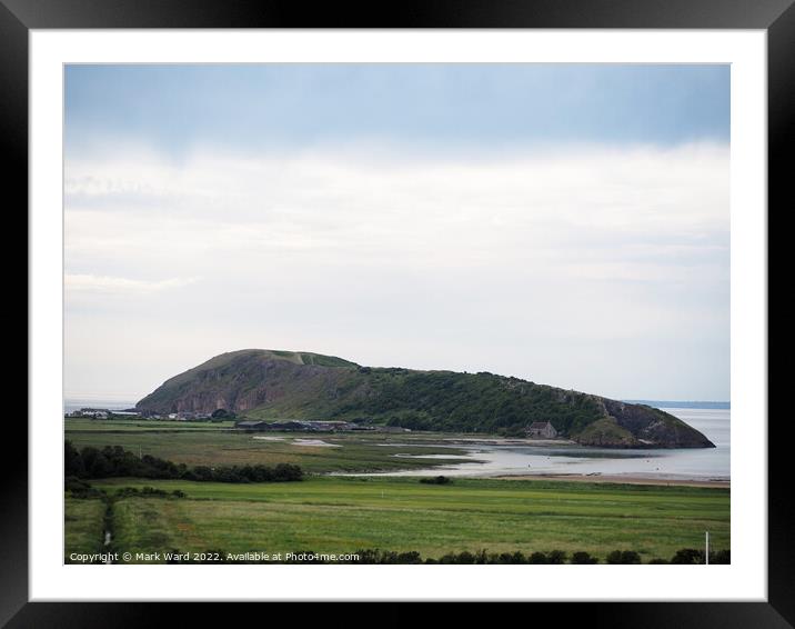 Brean Down seen from Uphill in North Somerset. Framed Mounted Print by Mark Ward