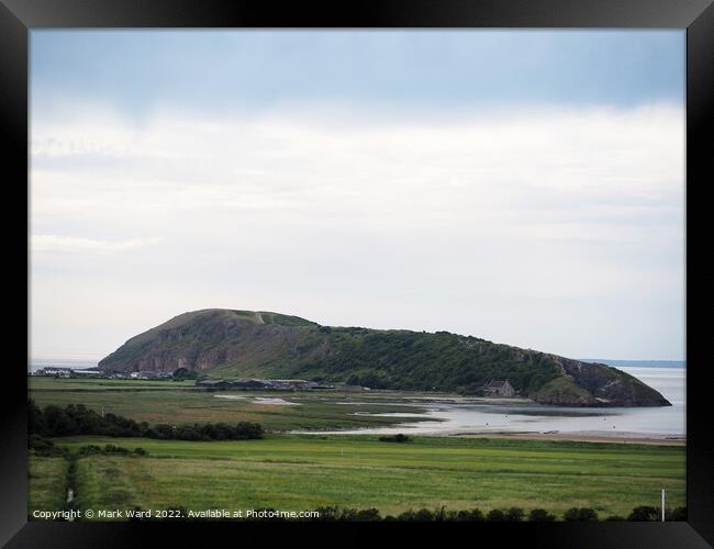 Brean Down seen from Uphill in North Somerset. Framed Print by Mark Ward