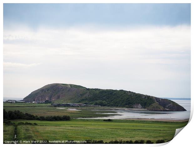 Brean Down seen from Uphill in North Somerset. Print by Mark Ward