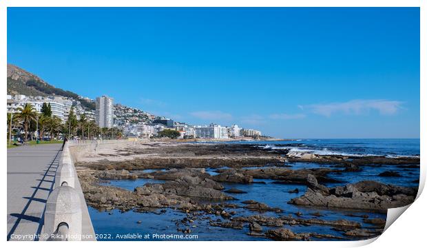 Cape Town Coast, Green Point, South Africa Print by Rika Hodgson