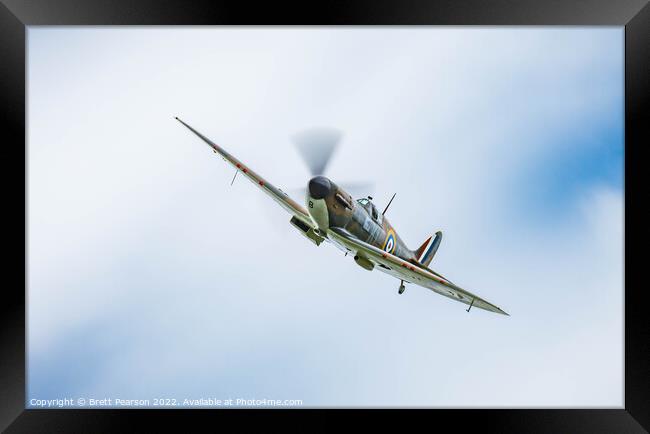 Battle of Britain Memorial flight Spitfire  Framed Print by Brett Pearson