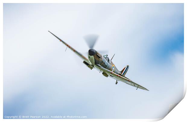 Battle of Britain Memorial flight Spitfire  Print by Brett Pearson