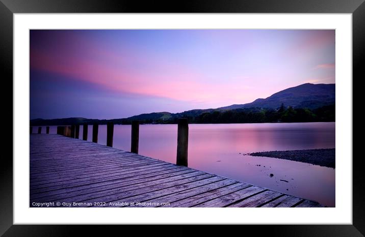 Coniston water Framed Mounted Print by Guy Brennan