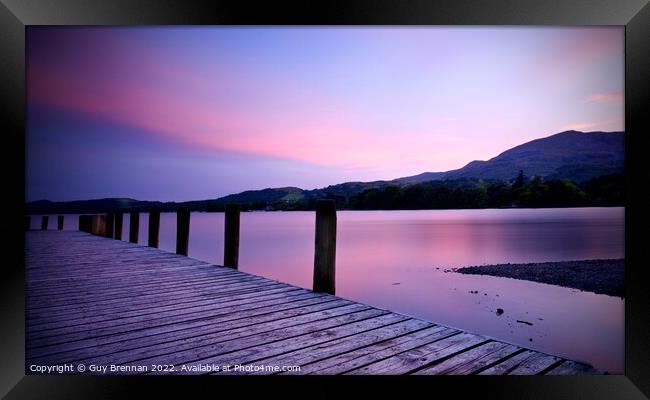 Coniston water Framed Print by Guy Brennan