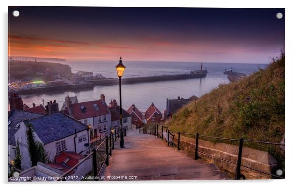The 199 steps of Whitby Acrylic by Guy Brennan