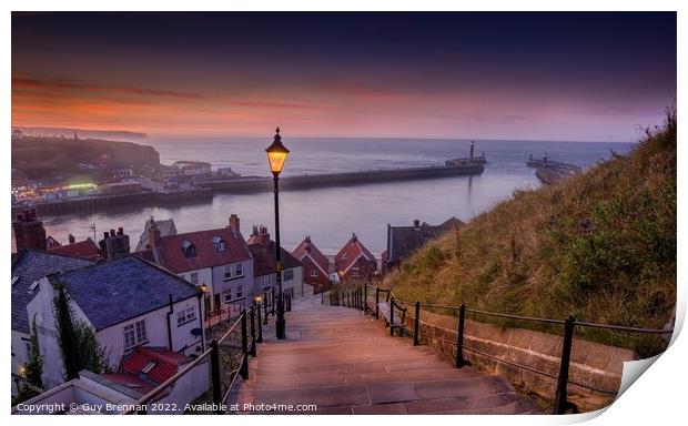 The 199 steps of Whitby Print by Guy Brennan
